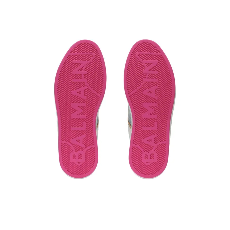 BALMAIN B Court Panelled Leather Sneakers Women's-5