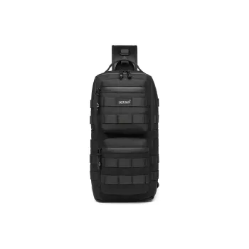 OZUKO Oxford Shoulder Bag Unisex Black/Camouflage
