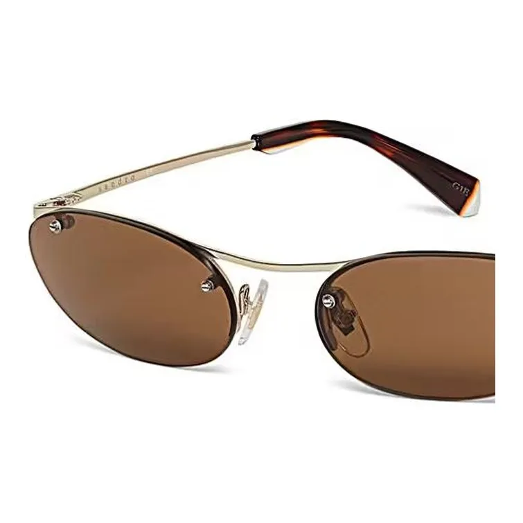 Sandro Metal Oval Sunglasses Women's Gold-2