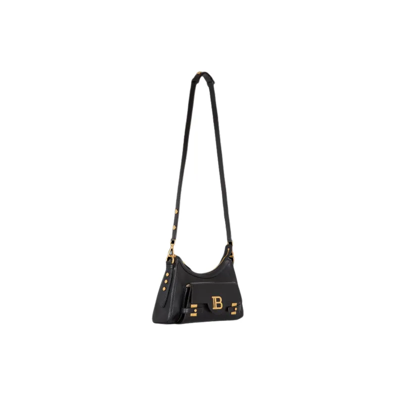BALMAIN B BUZZ Calfskin Handbag Shoulder Bag Women's Black-1