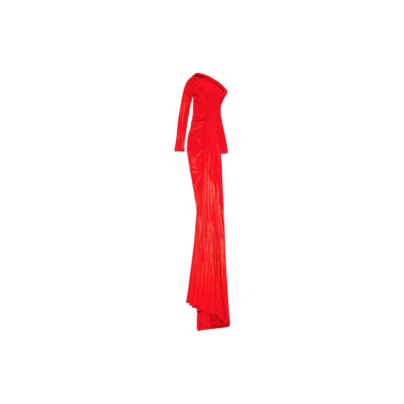 Balenciaga Asymmetric Dress 'Red'-1