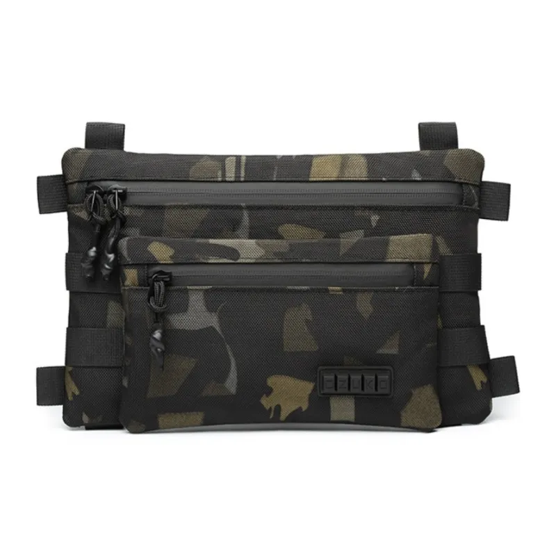 OZUKO Oxford Shoulder Bag Crossbody Bag Regular Unisex Black/Camouflage-6