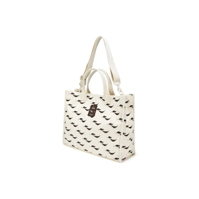 XTEP Canvas Bag, One Shoulder Handbag Regular Unisex Beige Brown-1
