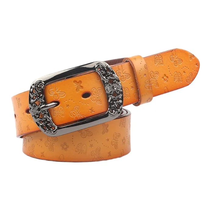 CARTELO Cow Split Leather Belts Women's Width 3.3cm-2