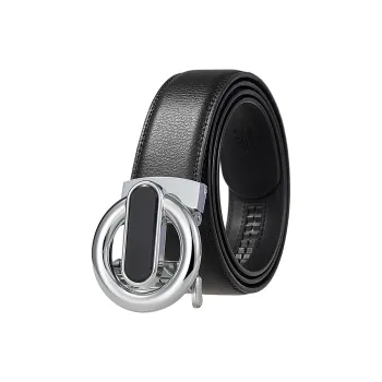 Lanza Designed Trendy Automatic Buckle Luxury Business Watch Leather Belts Men's Width 3.5cm
