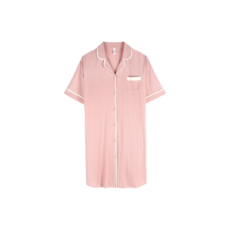Xuan Liang Summer Nightgown Women's Loose Powder-0