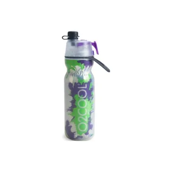 O2COOL Outdoor Water Equipment Water Container 590ml Low Density Polyethylene ABS Resin Waterdrop Purple