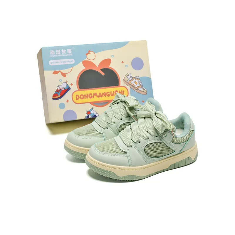 Anime Story Low Top Skateboard Shoes Women's-14