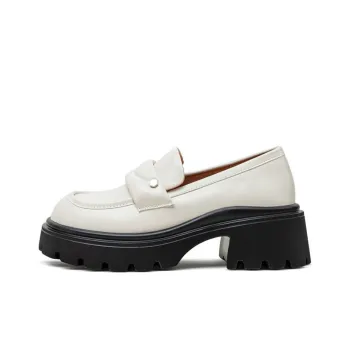 TOP GLORIA Loafers Women's Black White/Beige