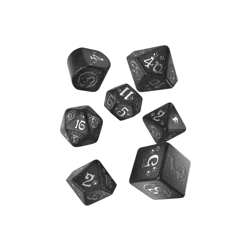 Q WORKSHOP CATS Modern Dice Set Waffle Board Games-1