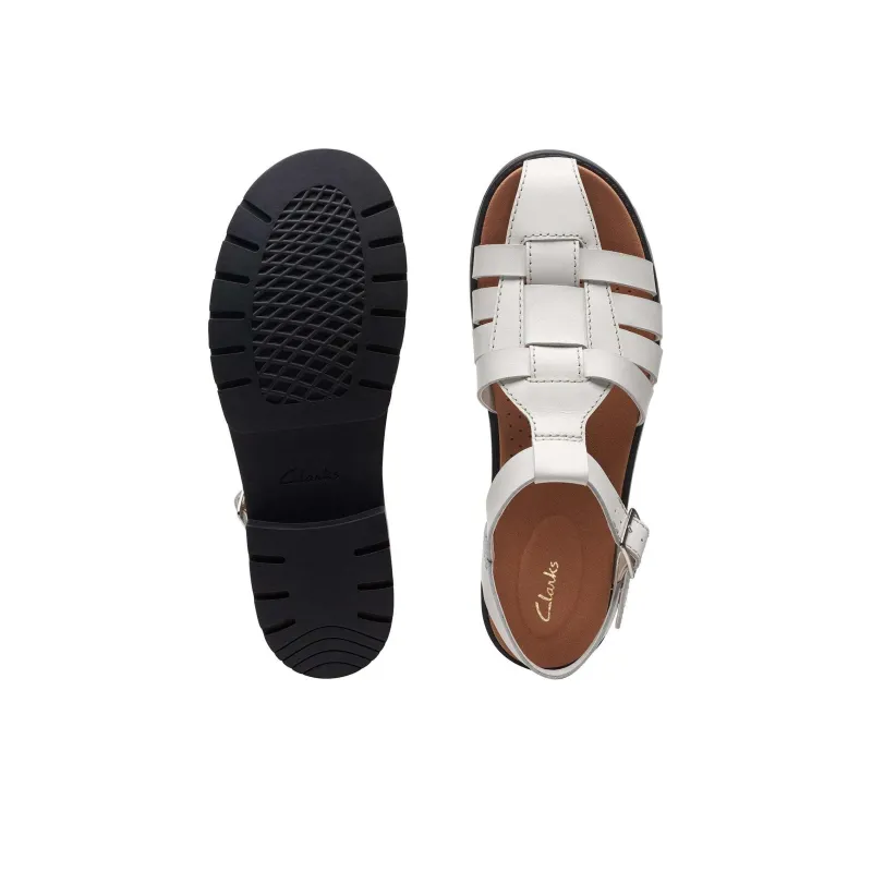 Clarks Roman Sandals 2cm Women's White-6