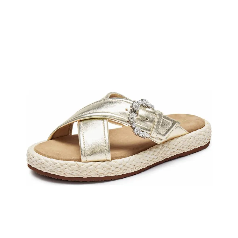Staccato Rhinestone Slide Slippers Women's-5