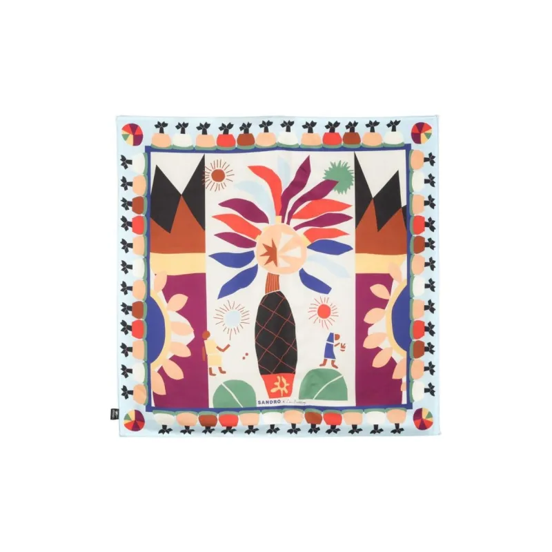 Sandro Silk Scarves Women's Ivory-0