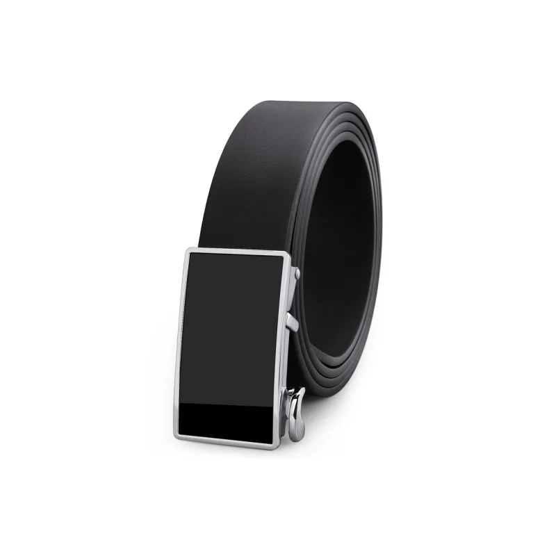 Cows Reign Slim Fit Toothless Automatic Buckle Minimalist Style Waist Narrowing Cow Leather Leather Belts Unisex 2.8cm-0