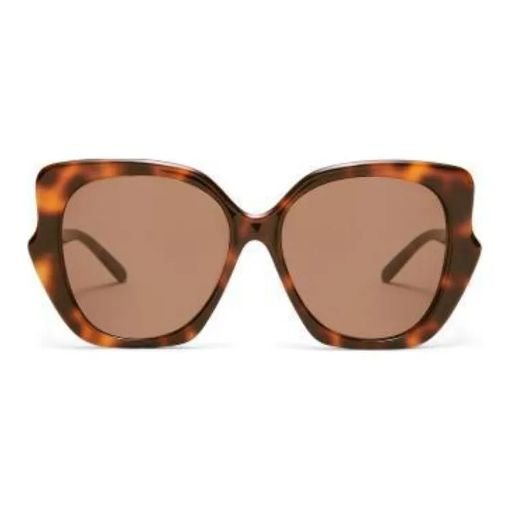 LOEWE Acetate Irregular Shape Sunglasses Women's Tortoiseshell-2