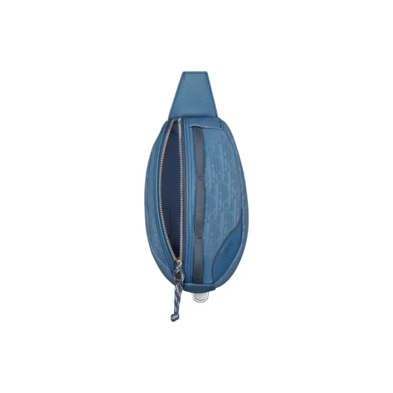 DIOR Scarab Nylon Shoulder Bag Crossbody Bag Mini Men's Blue-3