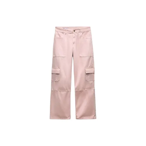 ZARA Cargo Pants Women's Pink