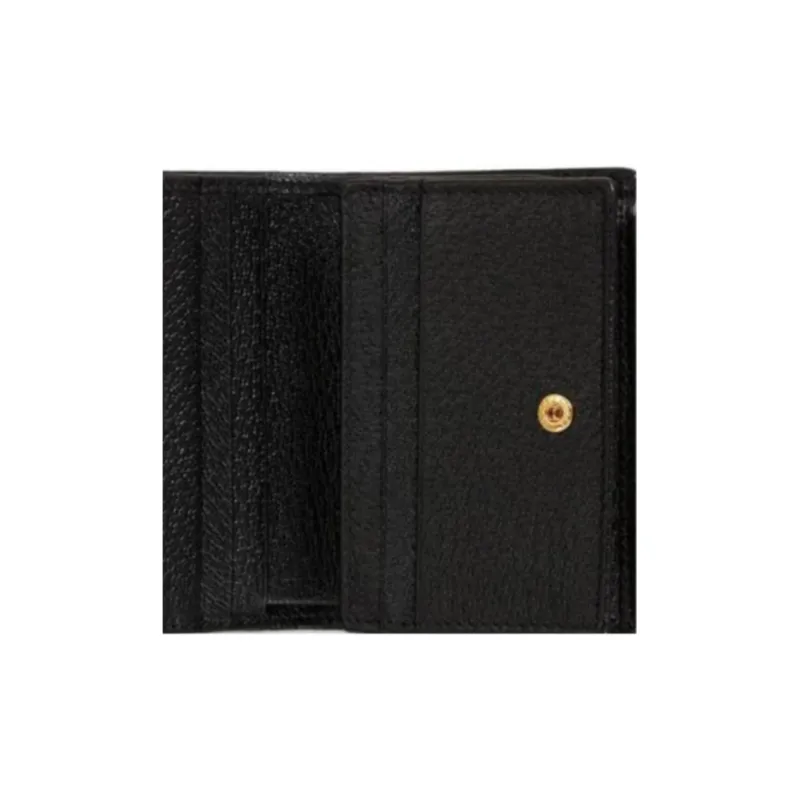 GUCCI Horsebit 1955 Jacquard With Leather Wallet Women's Black-3