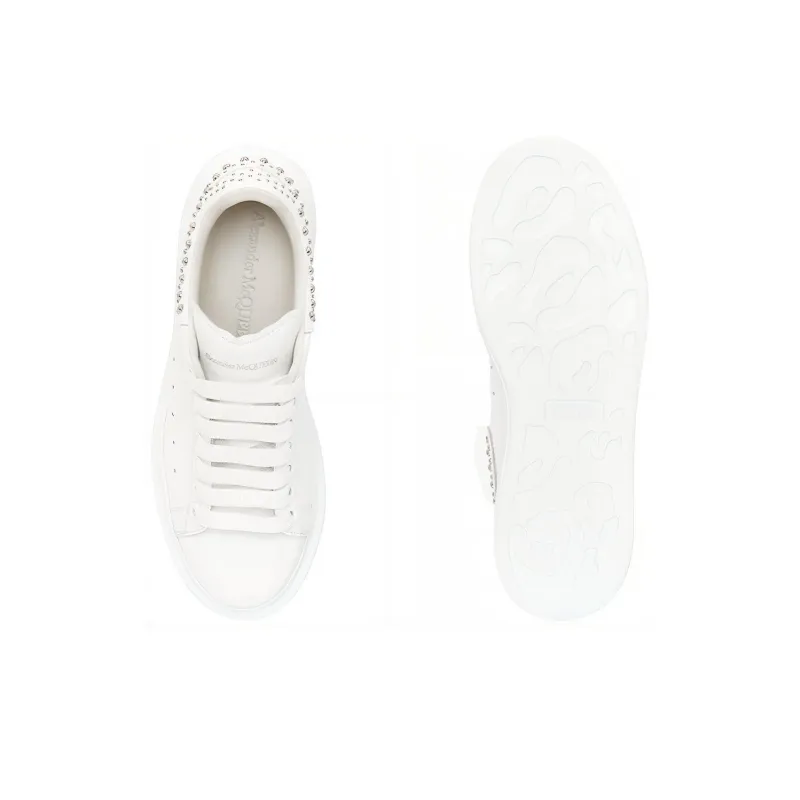 Alexander McQueen Studded Oversized Sneakers 'White' Women's-4