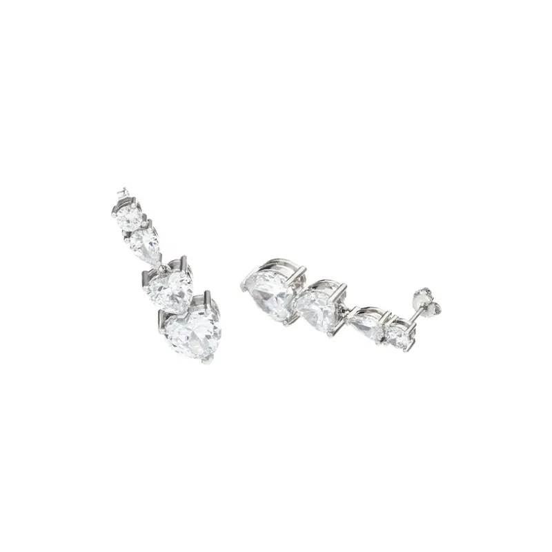 CHIARA FERRAGNI Zircon, Rhinestones, 18K Gold Plating Stud Earrings Women's Italian Luxury Silver Earrings-1