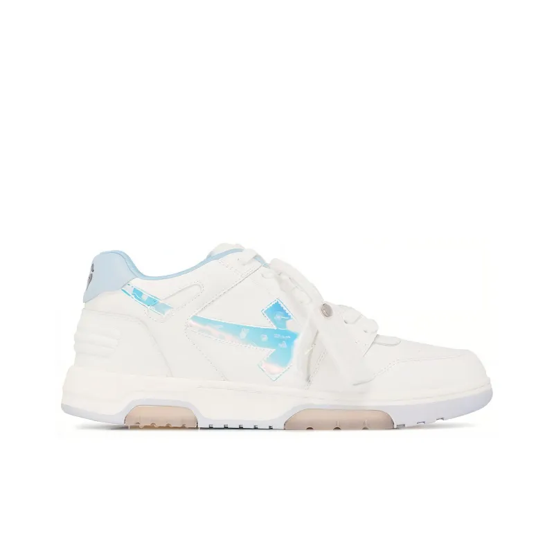 OFF WHITE Out Of Office Ooo Low Tops White Iridescent Blue-1