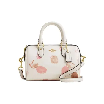 COACH Rowan Coated Canvas Handbag Shoulder Bag Crossbody Bag Mini Women's Chalk Multicolor