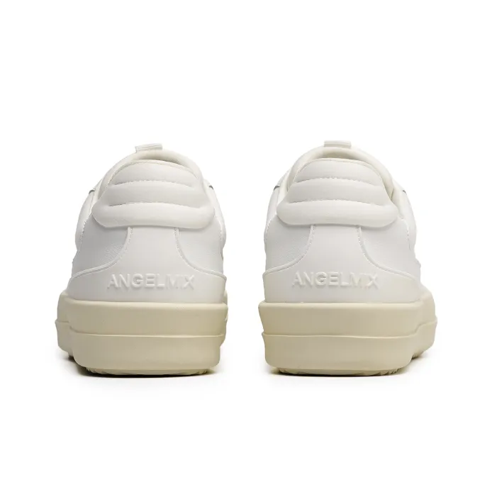 Angelmi Anti Slip Wear Resistant Low Top Skateboard Shoes Men's Ecru-3