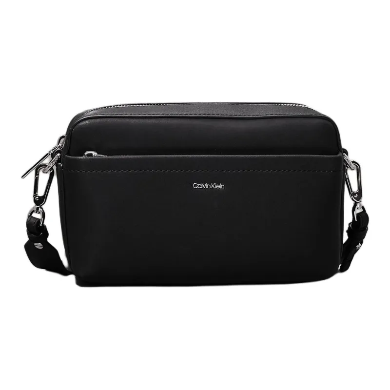 CALVIN KLEIN Recycled Polyester Shoulder Bag, Crossbody Bag Women's Black-0