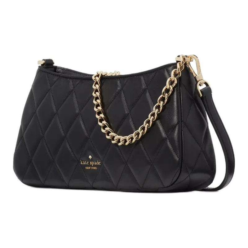 Kate Spade Leather Shoulder Bag Crossbody Bag Women's Black-1