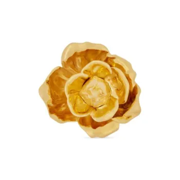OSCAR DE LA RENTA Gardenia Polished-finish Brooch