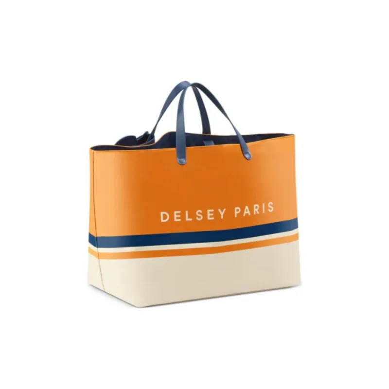 DELSEY PVC With Leather Handbag Unisex Orange-3