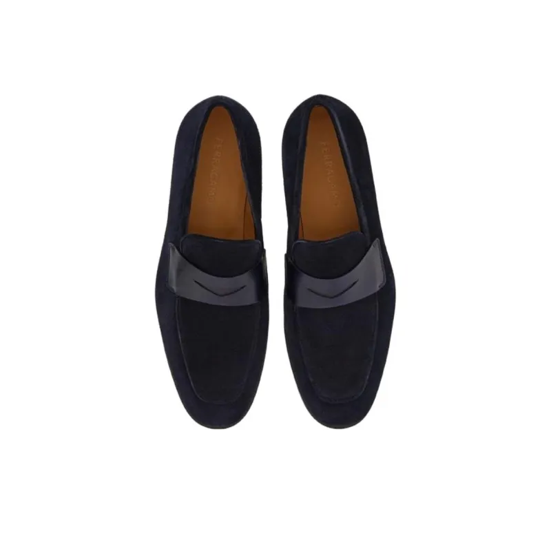 Ferragamo Loafers Men Blue-3