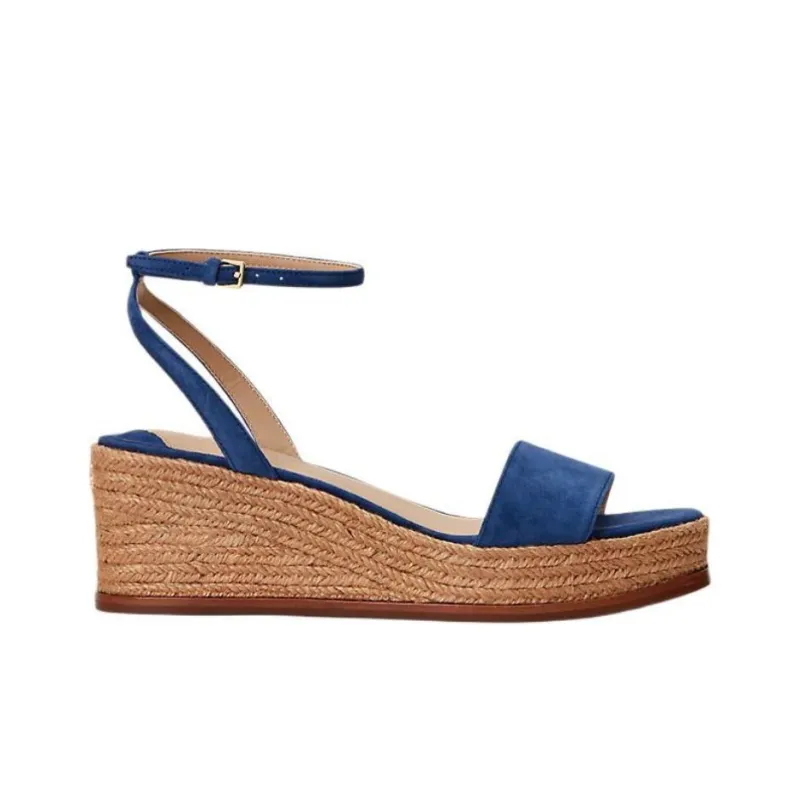 LAUREN RALPH LAUREN Leona Strap Sandals 3.5cm Women's Indigo-1