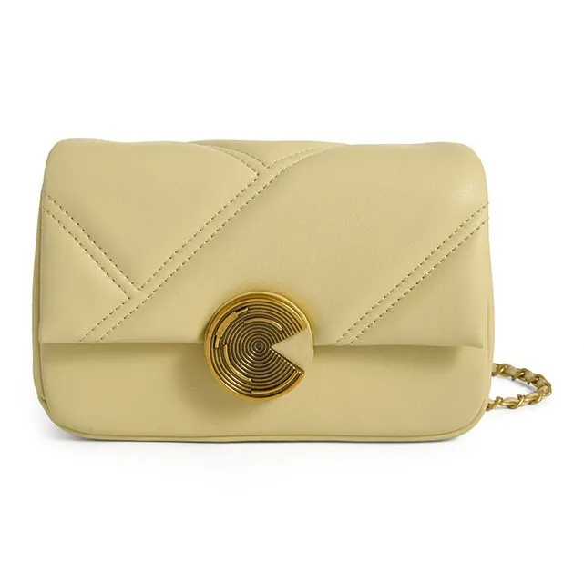 H YXIANG Cow Leather Shoulder Bag, Crossbody Bag Regular Women's Beige/Black/Yellow-6