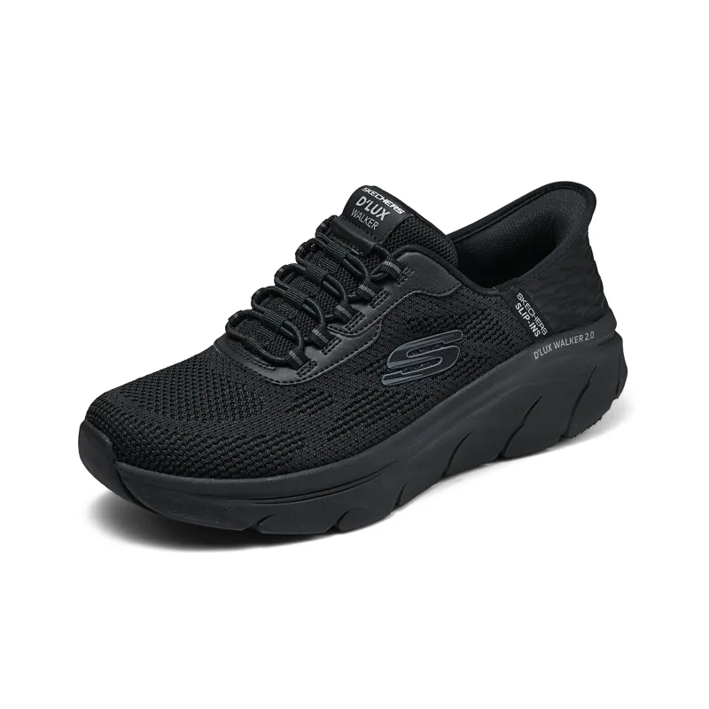 Skechers Anti Slip Wear Resistant Breathable Moisture Wicking Low Top Running Shoes Men's Black-2