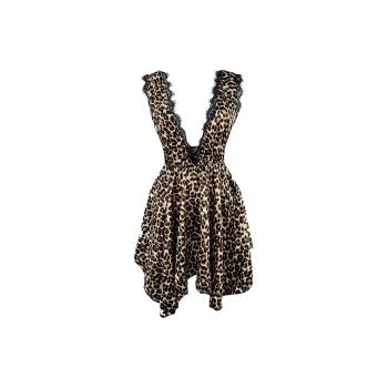 Flowers In Water Nightgown Women's Leopard Print