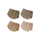 M665-F Set-Active Wave Edge-Green+Gray+Skin+Light Pink (4 Pack)
