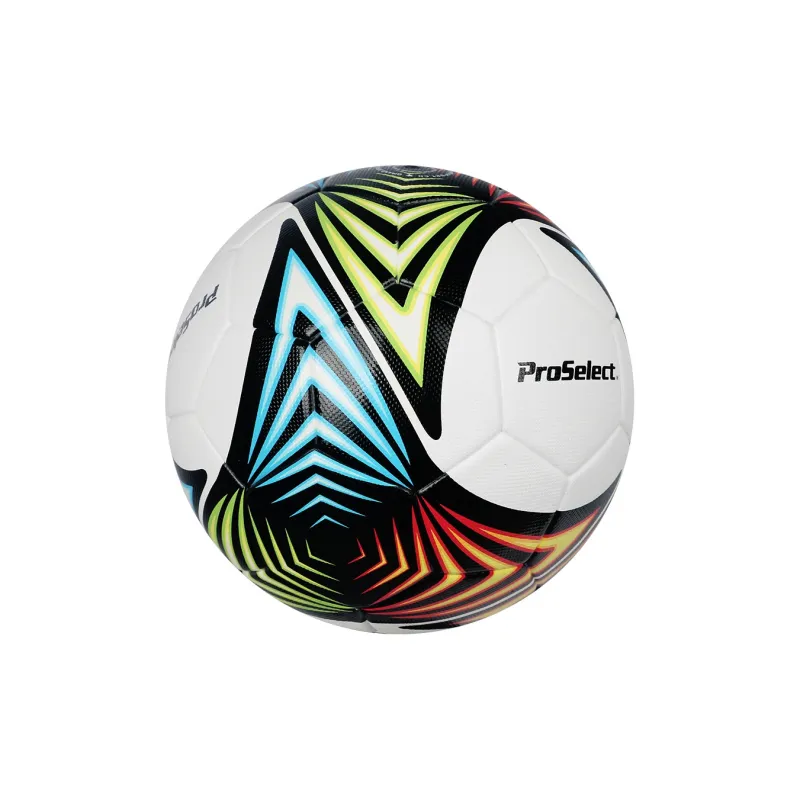 ProSelect Size 5 Soccer PU Seamless Thermal bonding Unisex Yellow White Blue-4