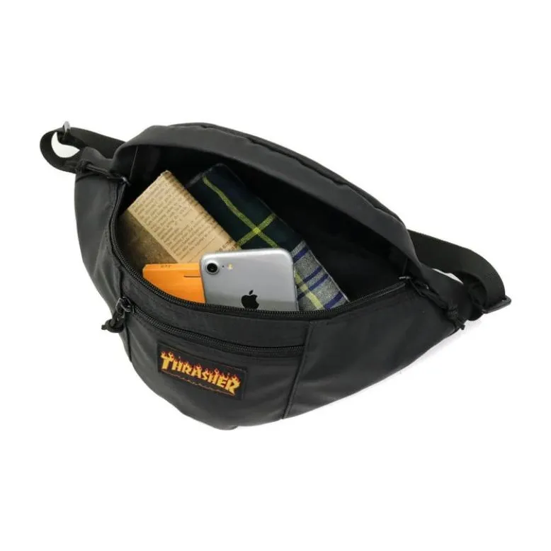 Thrasher Polyester Crossbody Bags Fanny Pack Regular Unisex Black-4