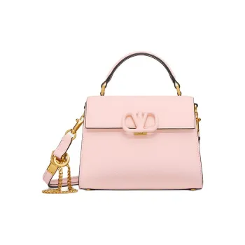 Valentino VSLING Grained Calfskin Shoulder Bag Crossbody Bag Handbag Mini Women's Light Pink