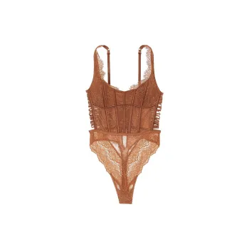 Victoria's Secret VERY SEXY Dream Angels Wicked Corset Teddy / C Jumpsuit Women's Caramel