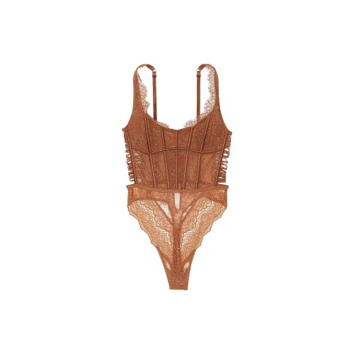 Victoria's Secret VERY SEXY Dream Angels Wicked Corset Teddy / C Jumpsuit Women's Caramel
