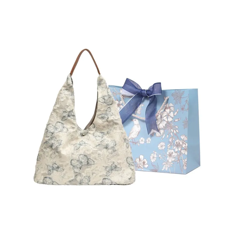 REDOO PU Shoulder Bag Regular Women's Butterfly White/Floral Red-0