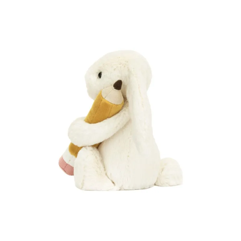 JELLYCAT Bashful Bunny With Pencil Plush Toy-2