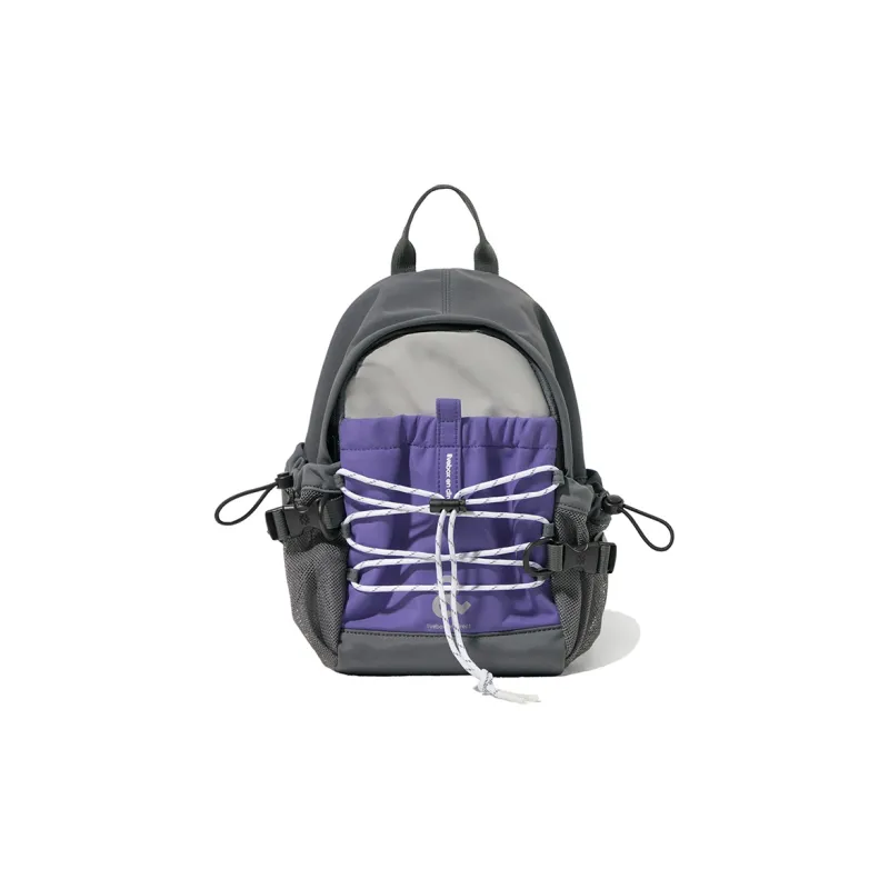 LIVEBOX EN DIRECT Nylon Backpack Regular Women's Gray Purple/White Green-0