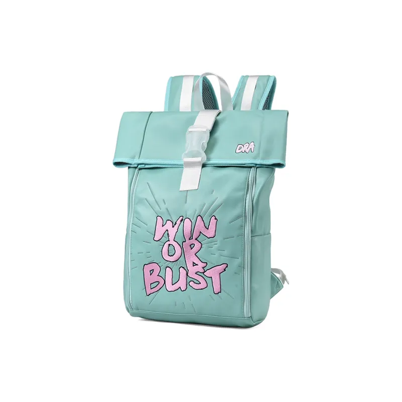 DRACONITE PU University Student Backpack Unisex Pink Green-1