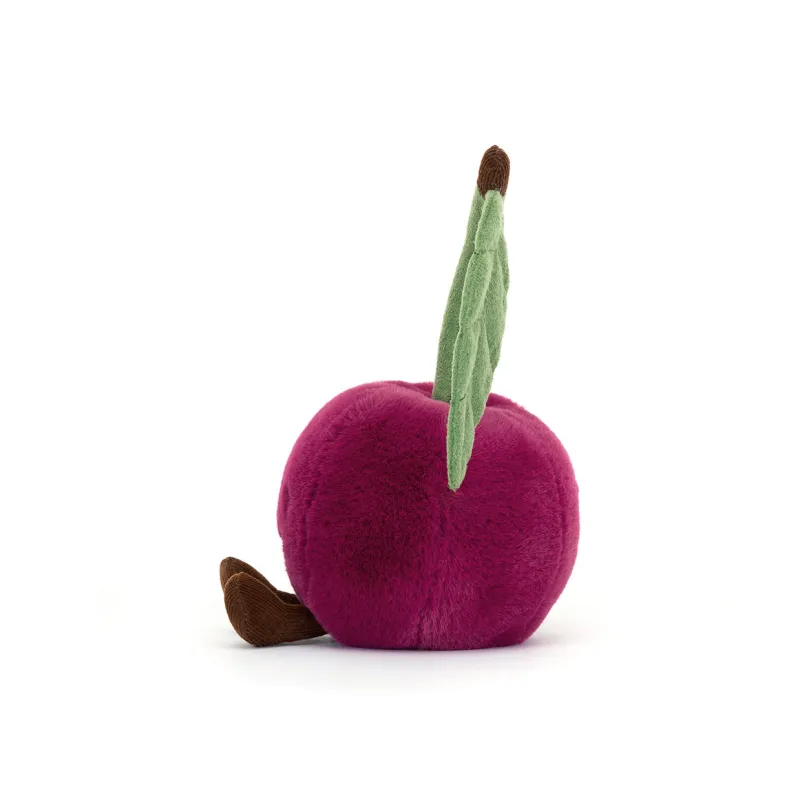 JELLYCAT Fun Food Collection Amuseables Cherry Cherry Cute Fruit Dolls Plush Doll 10cm Height In Sitting Posture-1