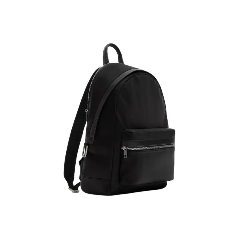 ZARA Polyurethane Modified Polypropylene Backpack Large Size Men's Black-1
