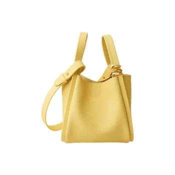 H YXIANG Cow Leather One Shoulder Handbags Regular Women's Yellow/Milk Tea White/Milkshake White