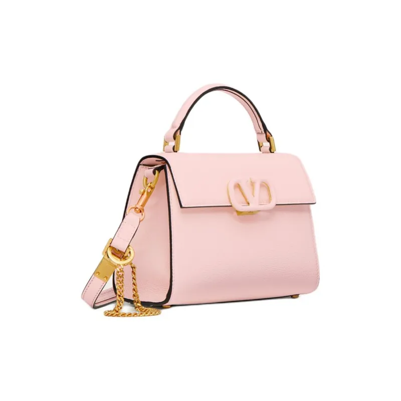 Valentino VSLING Grained Calfskin Shoulder Bag Crossbody Bag Handbag Mini Women's Light Pink-1